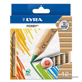 Набор карандашей цветных утолщенных Lyra, 12 цветов
