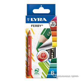 Набор карандашей цветных утолщенных Lyra, 6 цветов