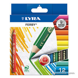 Набор карандашей цветных утолщенных Lyra, 12 цветов