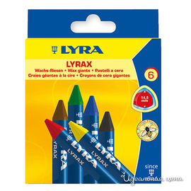 Набор карандашей цветных восковых Lyra, 6 цветов