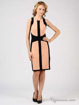 Платье Rinascimento женское, цвет черный / персиковый