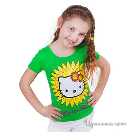 Футболка Cartoon brands "HELLO KITTY" для девочки, цвет зеленый