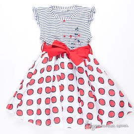 Платье Tuffy для девочки, цвет белый / синий / красный