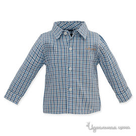 Рубашка Tutto piccolo для мальчика, цвет коричневый / синий