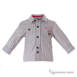 Рубашка Tutto piccolo для мальчика, цвет розовый / серый