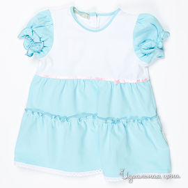 Платье Mirdada "ДЮЙМОВОЧКА" для девочки, цвет голубой / белый / принт полоска