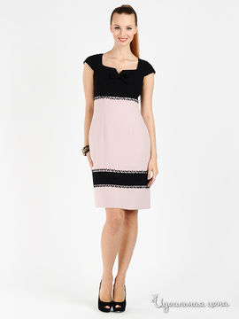Платье Pole & Pole женское, цвет черный / розовый