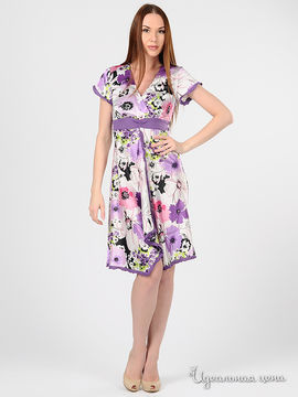 Платье Valeria Lux женское, цвет лиловый / мультиколор