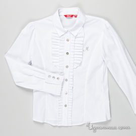Блузка M&D school story для девочки, цвет белый