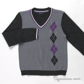Джемпер Cleverly для мальчика, цвет серый / темно-серый / фиолетовый