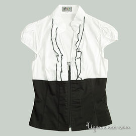 Блуза Deline для девочки, цвет белый / черный