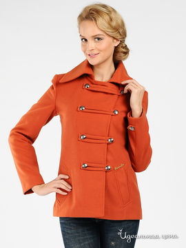 Пальто Christina Dea женское, цвет оранжевый