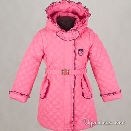 Пальто с поясом ComusL для девочки, цвет розовый