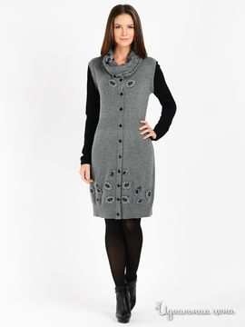 Платье Philippe Carat женское, цвет серый / черный
