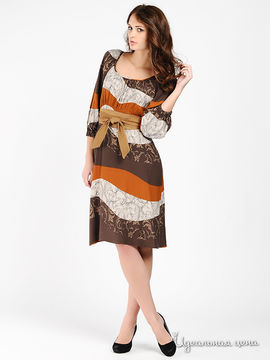 Платье Argent женское, цвет бежевый / шоколадный