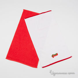 Комплект полотенец Anilsan, цвет красный / белый, 2шт.