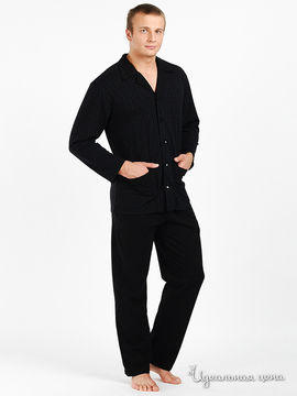 Пижама PEACHE MONE мужская, цвет черный / принт клетка