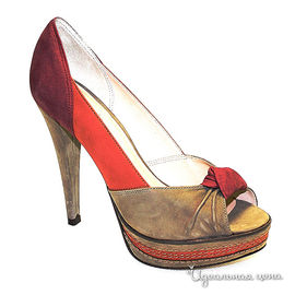 Туфли capriccio женские, цвет бордовый / оранжевый / коричневый