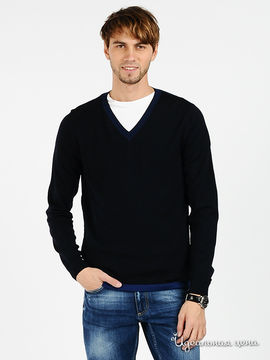 Пуловер Hugo Boss мужской, цвет темно-синий