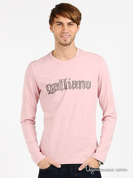 Лонгслив Galliano мужской, цвет светло-розовый