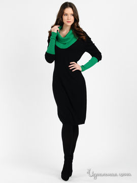 Платье Amelie женское, цвет черный / зеленый