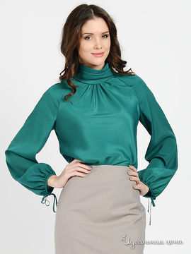Блуза Devore женская, цвет изумрудный