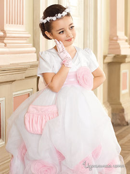 Платье Perlitta для девочек, цвет белый / розовый