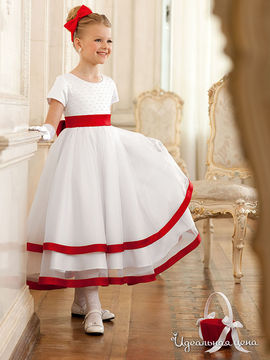 Платье Perlitta для девочек, цвет белый / красный