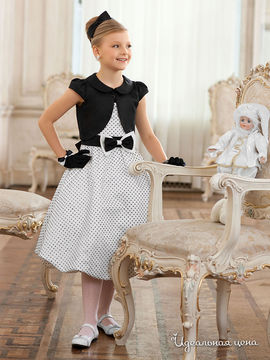 Платье Perlitta для девочек, цвет белый / черный