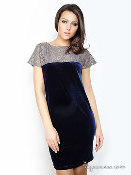 Платье МоеСладкоеПлатье женское, цвет темно-синий / серебристый