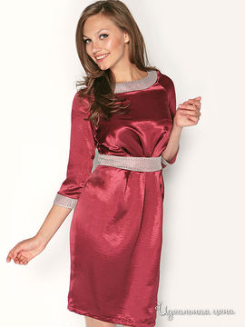Платье МоеСладкоеПлатье женское, цвет бордовый / серебристый