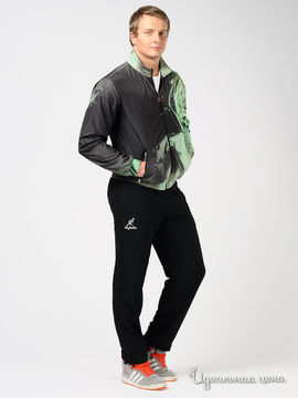 Костюм спортивный Australian мужской, цвет черный / зеленый