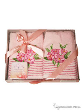 Комплект полотенец Togas "ВЕСЕННИЙ САД", цвет розовый, 2 предмета