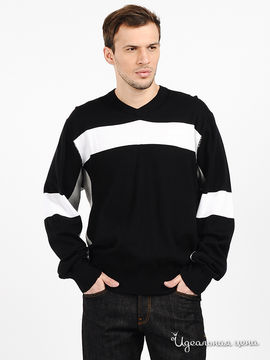 Пуловер ROCAWEAR мужской, цвет черный / белый / серый