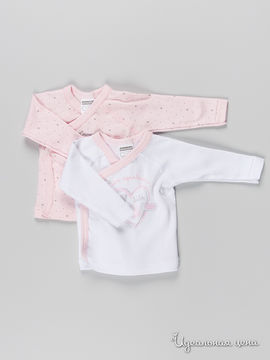 Комплект распашонок Absorba для девочки, цвет белый / розовый, 2 шт.