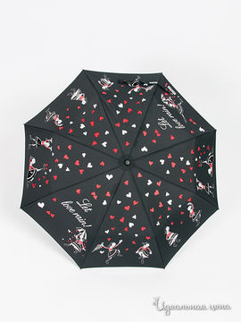 Зонт складной Moschino женский, цвет черный