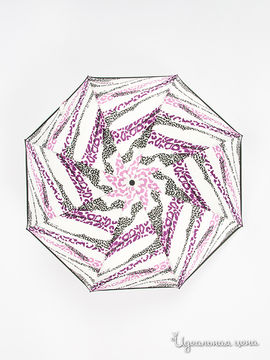 Зонт складной Ferre женский, цвет молочный / фиолетовый