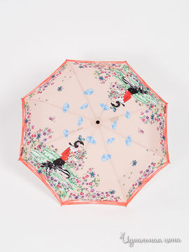Зонт складной Moschino женский, цвет персиковый