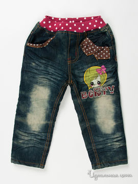 Джинсы Kidly для девочки, цвет джинсовый