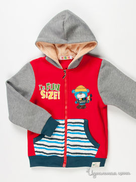 Куртка Kidly для мальчика, цвет красный / серый меланж