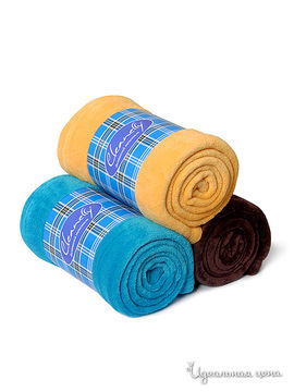 Плед ДМ текстиль, цвет коралловый / голубой, 130х180 см.