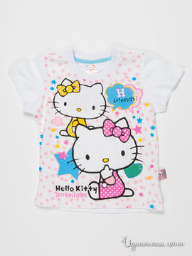 Футболка Hello Kitty для девочки, цвет белый