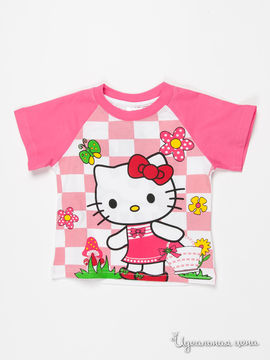 Футболка Hello Kitty для девочки, цвет розовый