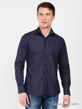 Рубашка LAGOS мужская, цвет темно-синий / фиолетовый