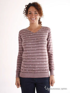 Пуловер Thalassa женский, цвет кварцевый / каштановый