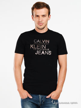 Футболка Calvin Klein Jeans мужская, цвет черный