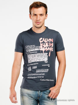 Футболка Calvin Klein Jeans мужская, цвет серый
