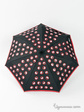 Зонт складной Moschino женский, цвет черный