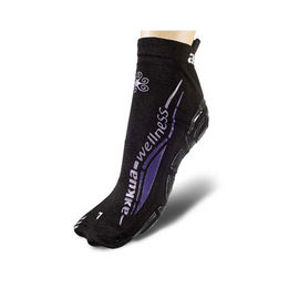 Носки для фитнеса "Wellness classic", черные с фиолетовым