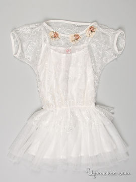 Платье Coco&Wawa для девочки, цвет белый